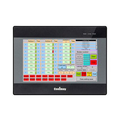 Coolmay 7 นิ้ว Digital Plc Controller 64MB ROM RS232 RS485 HMI Plc ทั้งหมดในหนึ่ง