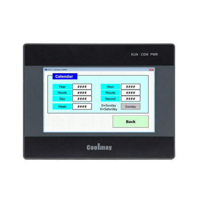 Coolmay 4.3'' HMI PLC All In One Integrated 65536 True Color Touch Screen RS232/RS485 Port485P รองรับ FX3G/FX3U/FX3S กับอุณหภูมิดิจิตอล สําหรับระบบน้ํา EX3G-8043H-24MR