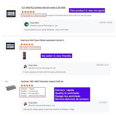 Coolmay 5 Inch HMI PLC All In One RS232 RS485 support Modbus RTU protocal Ethernet optional function plc controller programming plc with hmi touch panel integrated for industrial application